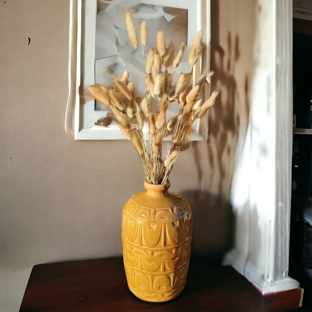 Flot karryfarvet rustik vase