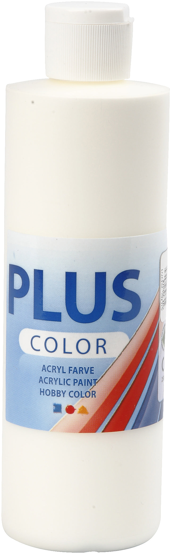 Vit ogenomskinlig färg i flaska