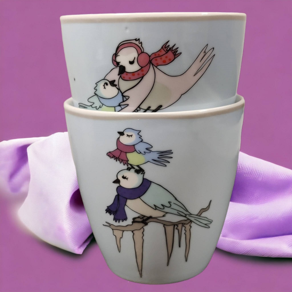 Mugg med fågelmotiv